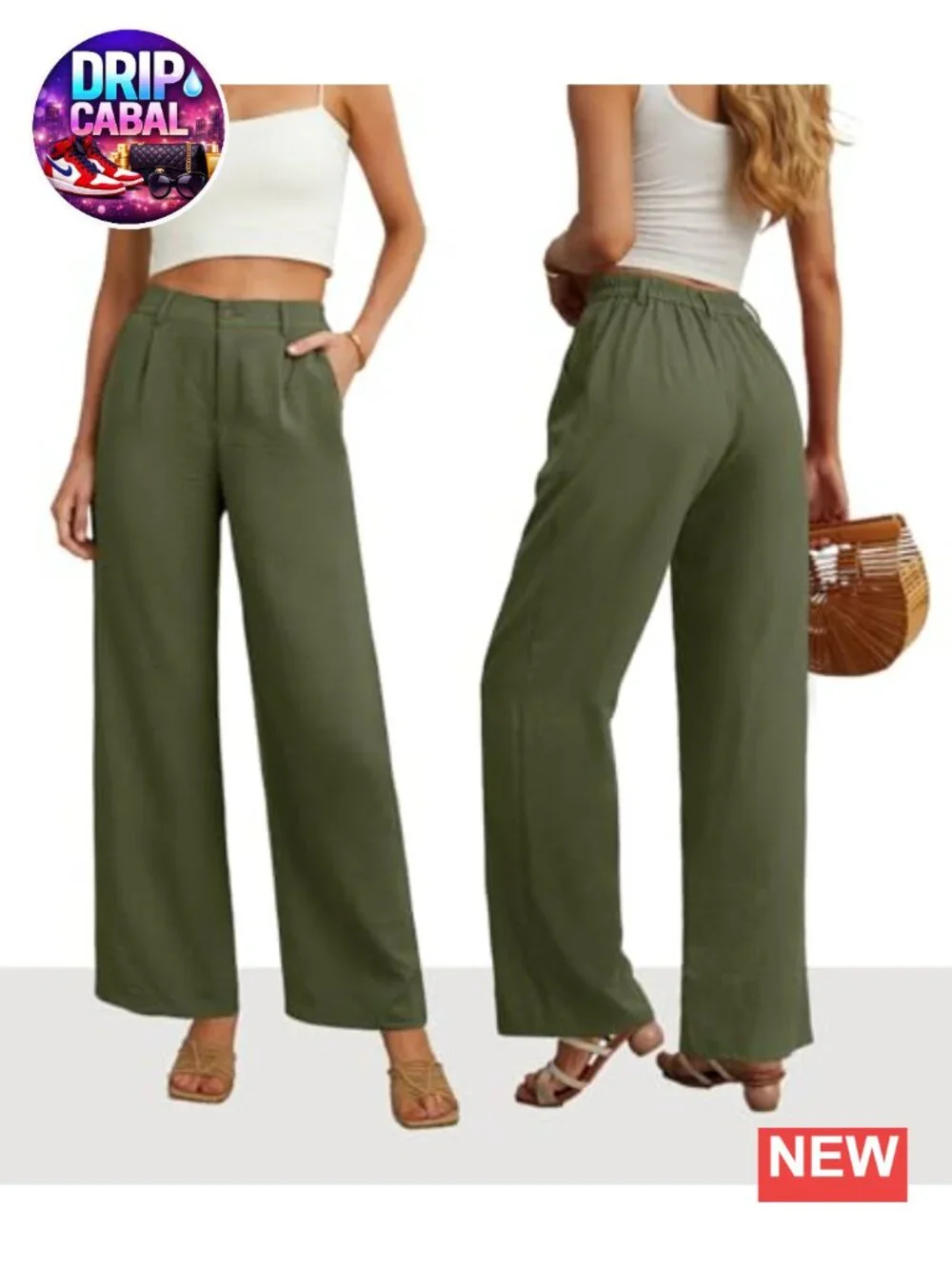 Wide Leg Pants High Waisted Button Down Straight Long Palazzo Pants Women Casual